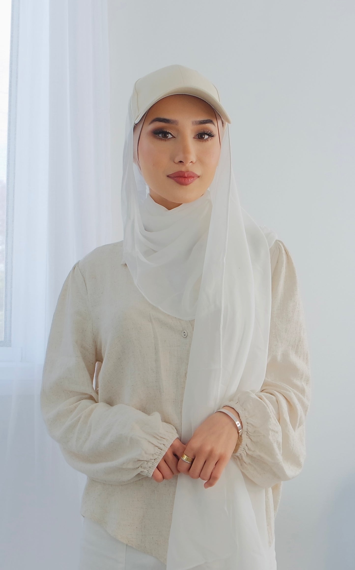Baseball Chiffon Hijab Cap