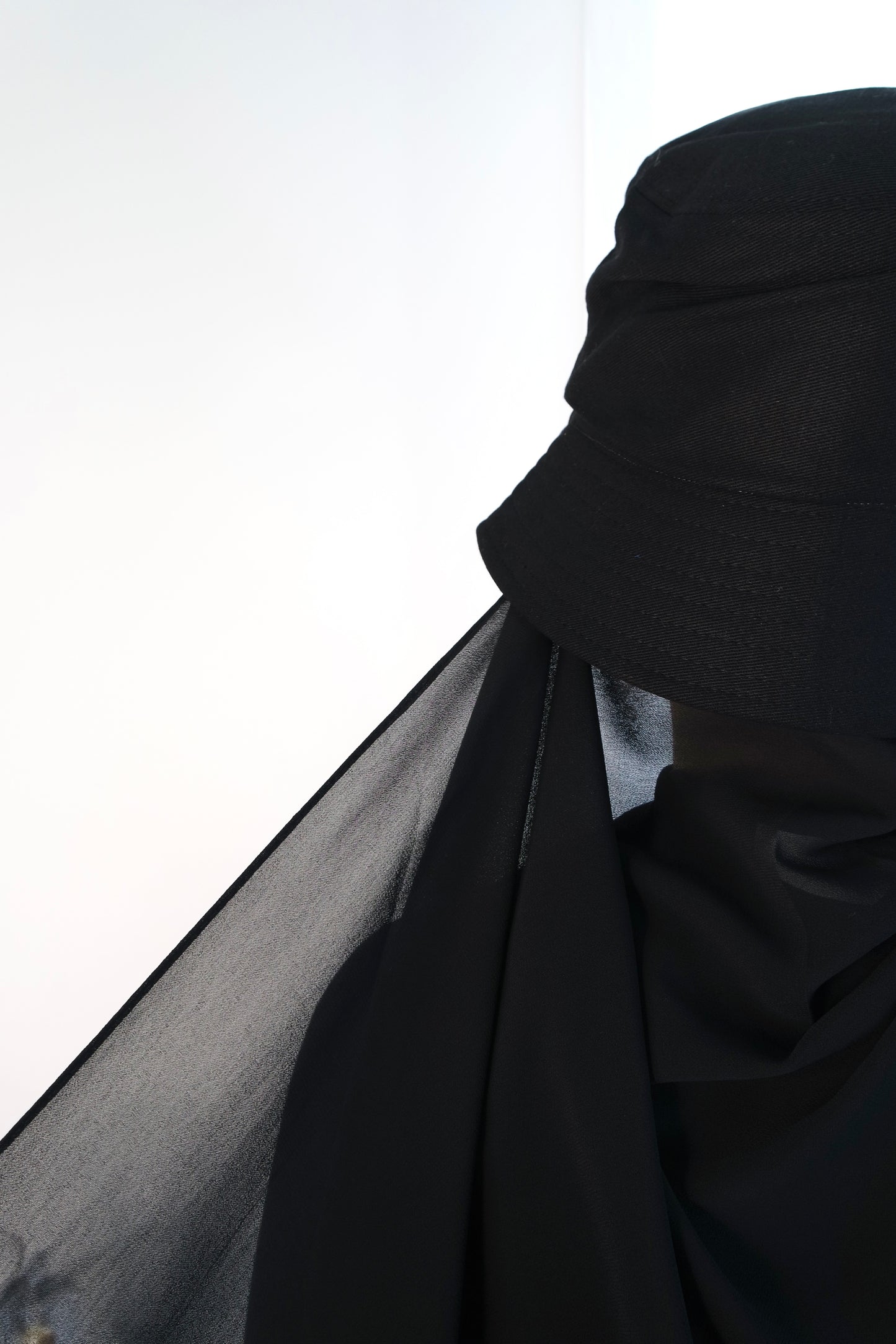 Bucket Hat With Chiffon Hijab