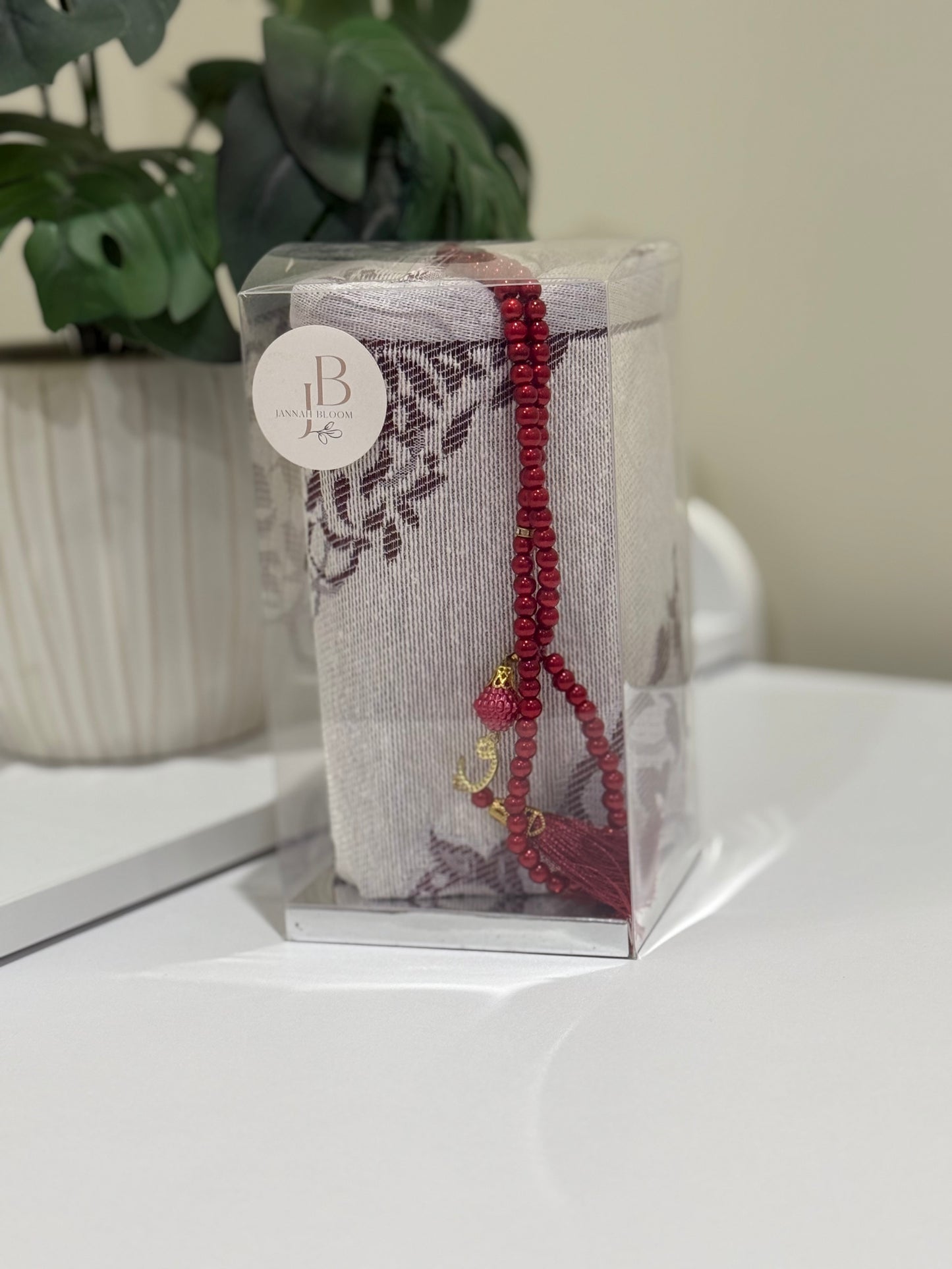 Clear prayer mat gift set