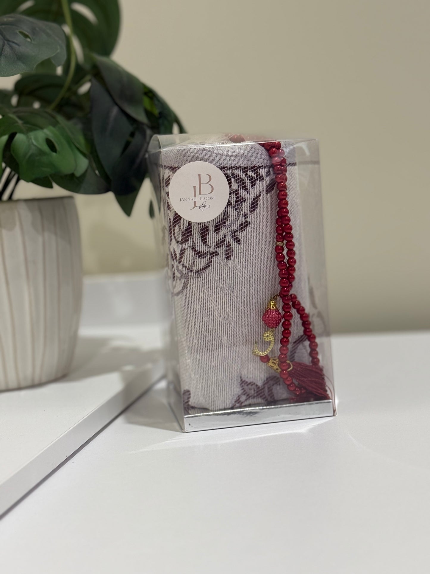 Clear prayer mat gift set