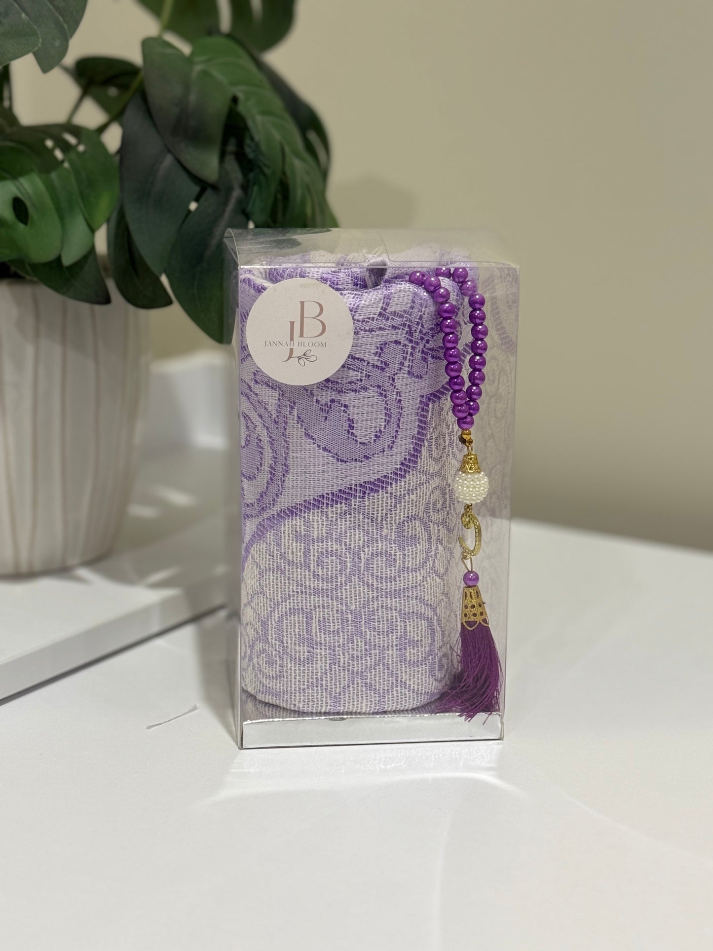 Clear prayer mat gift set