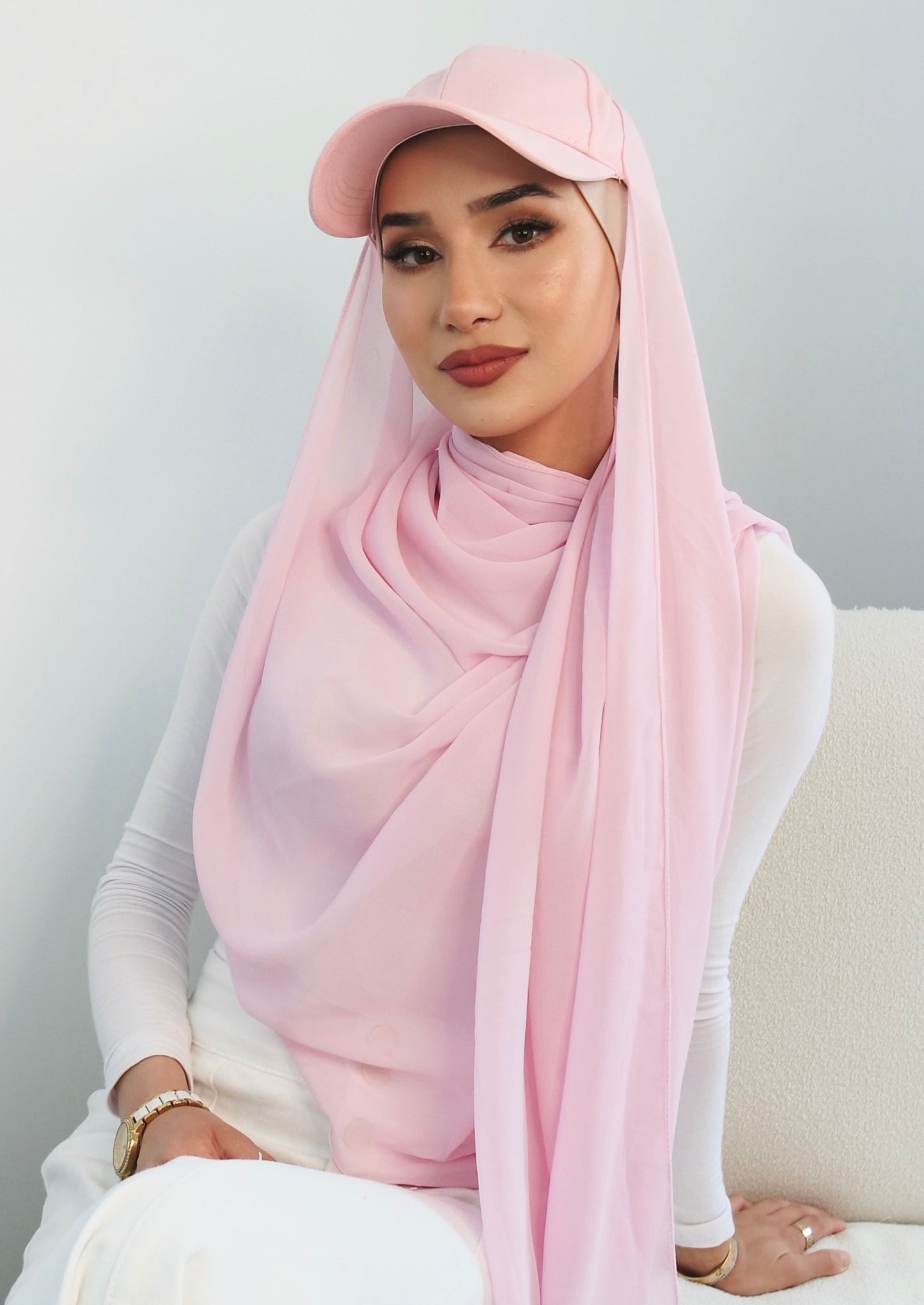 Baseball Chiffon Hijab Cap