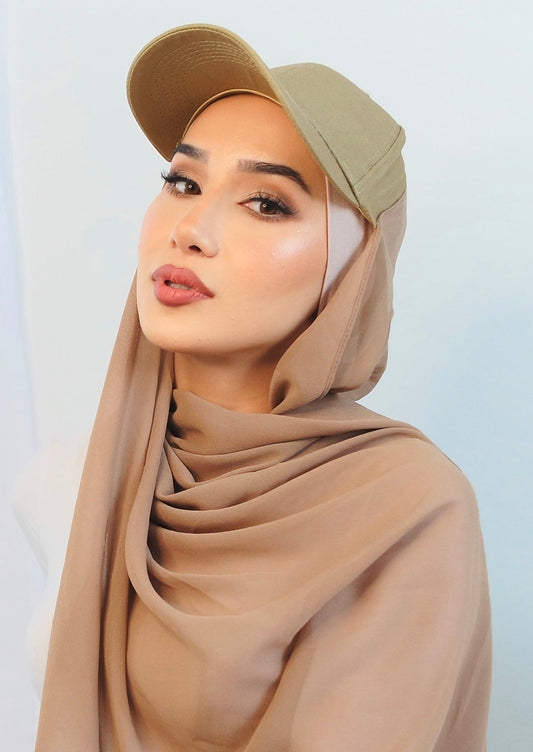 Baseball Chiffon Hijab Cap