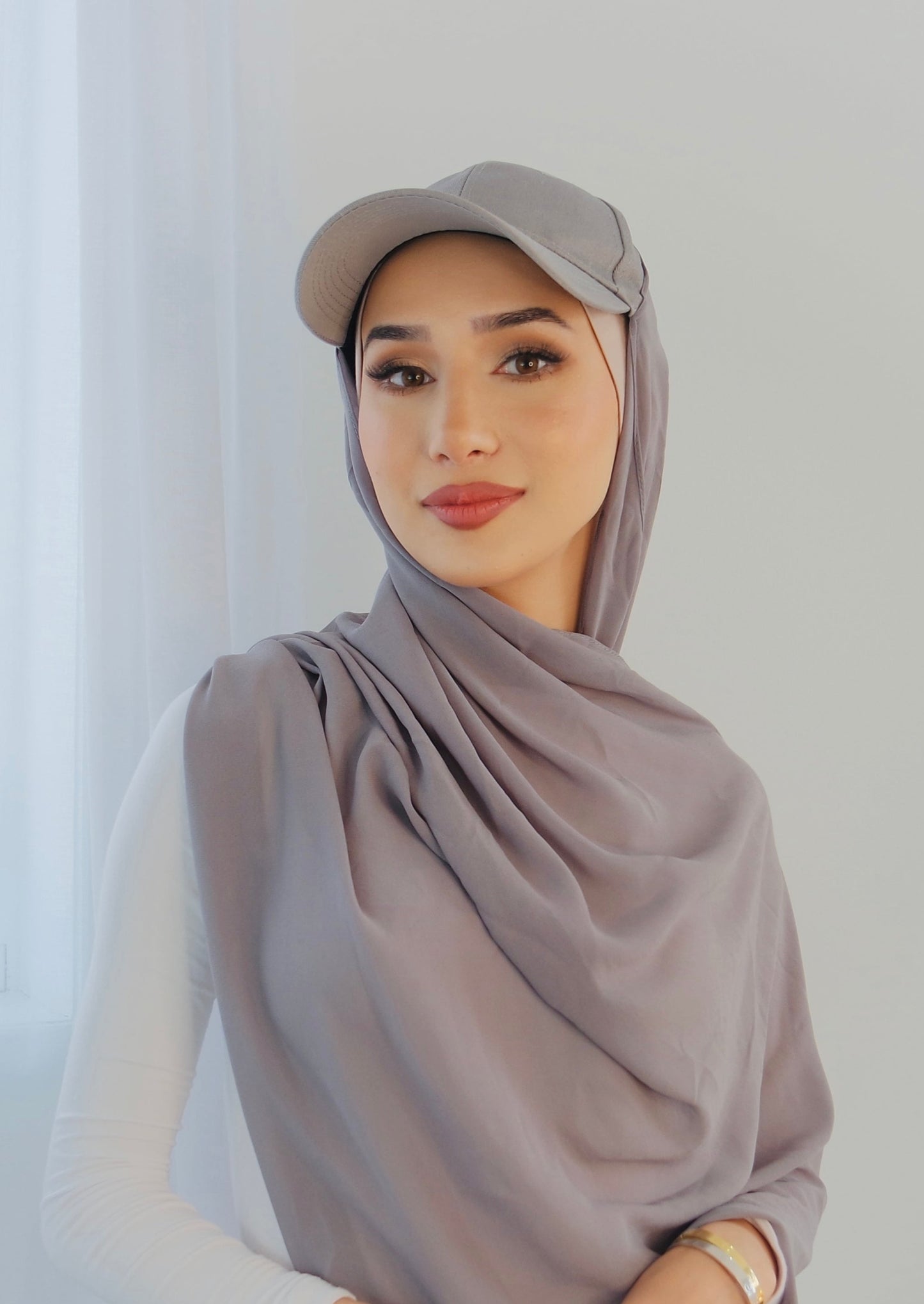 Baseball Chiffon Hijab Cap