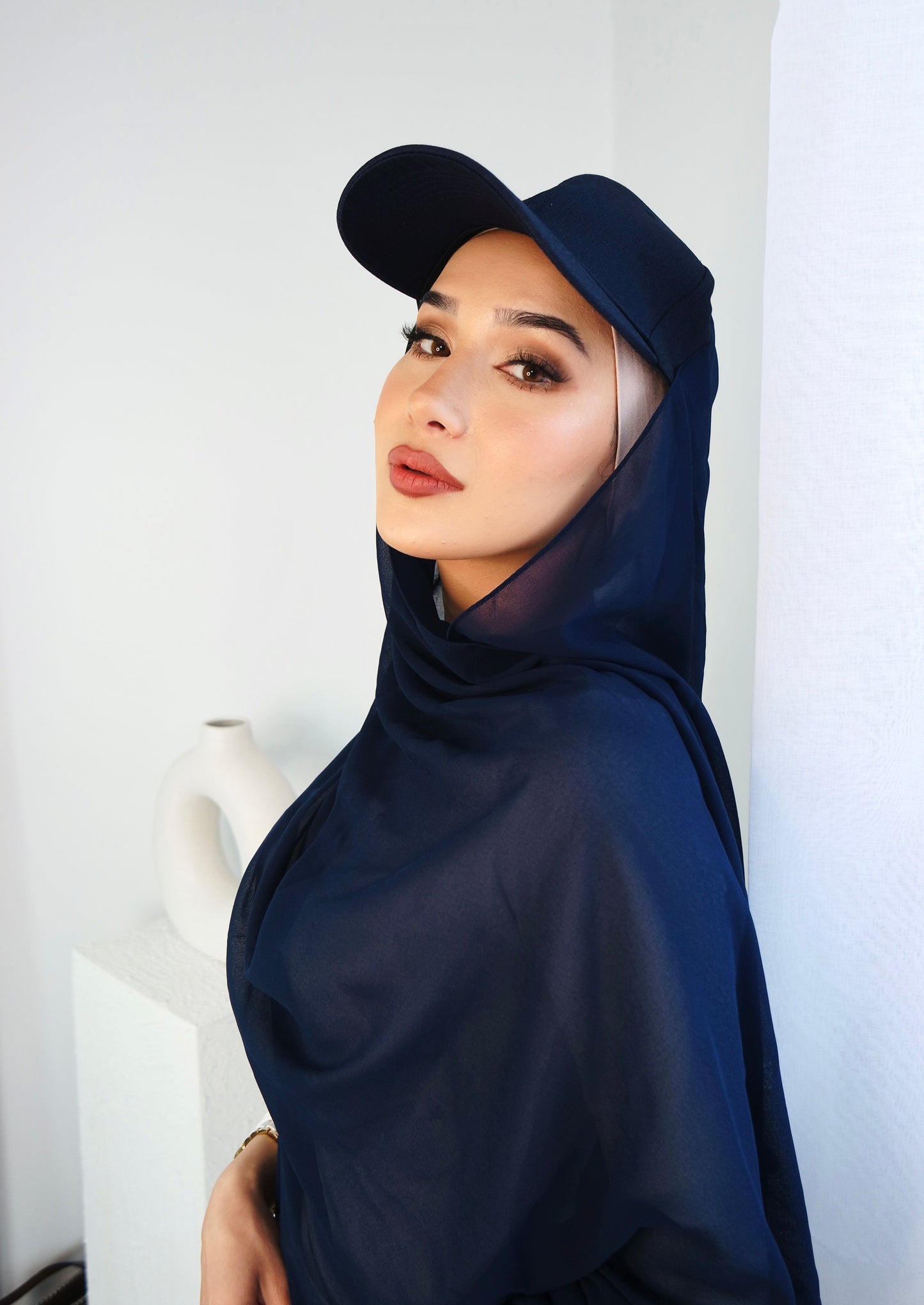 Baseball Chiffon Hijab Cap