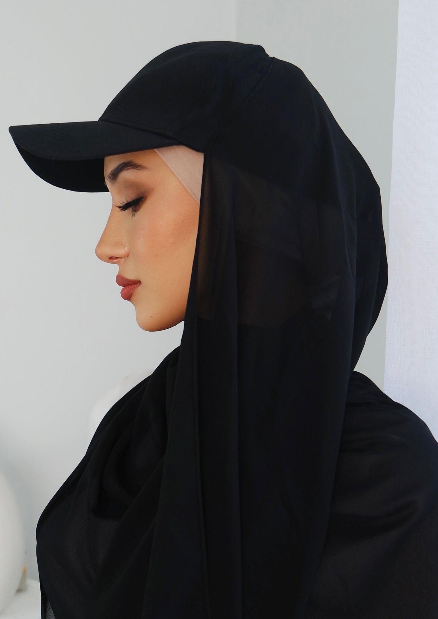 Baseball Chiffon Hijab Cap