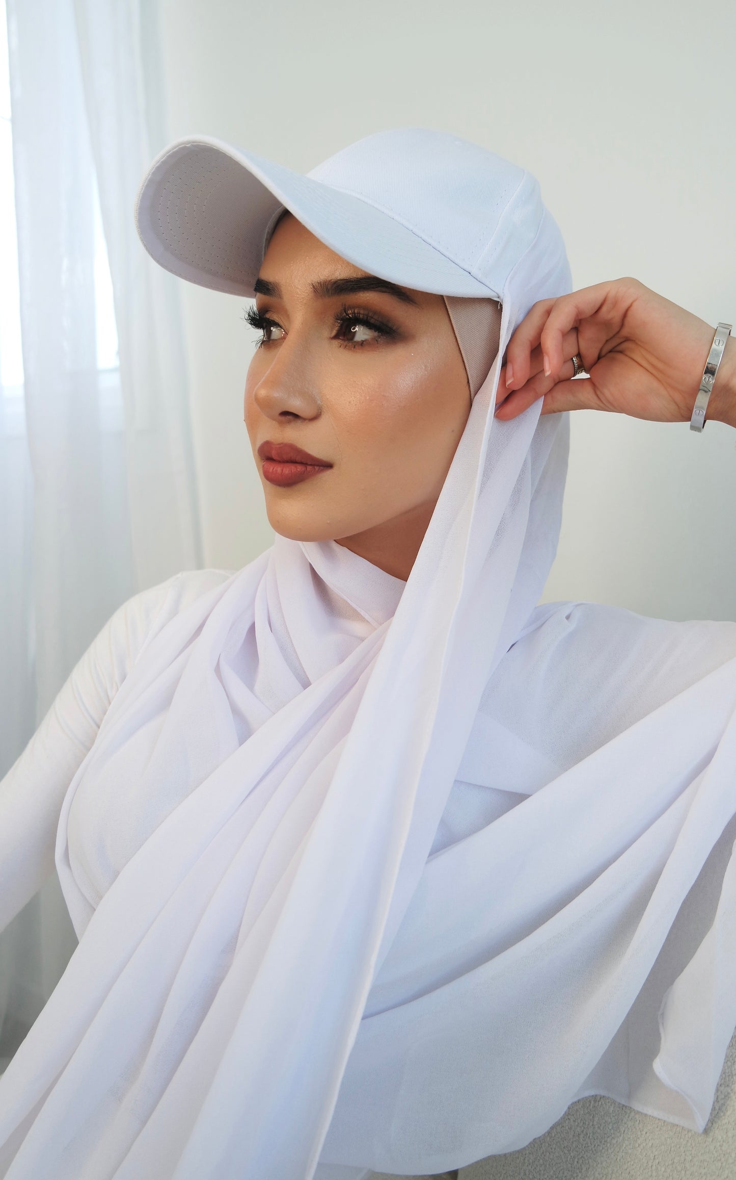 Baseball Chiffon Hijab Cap