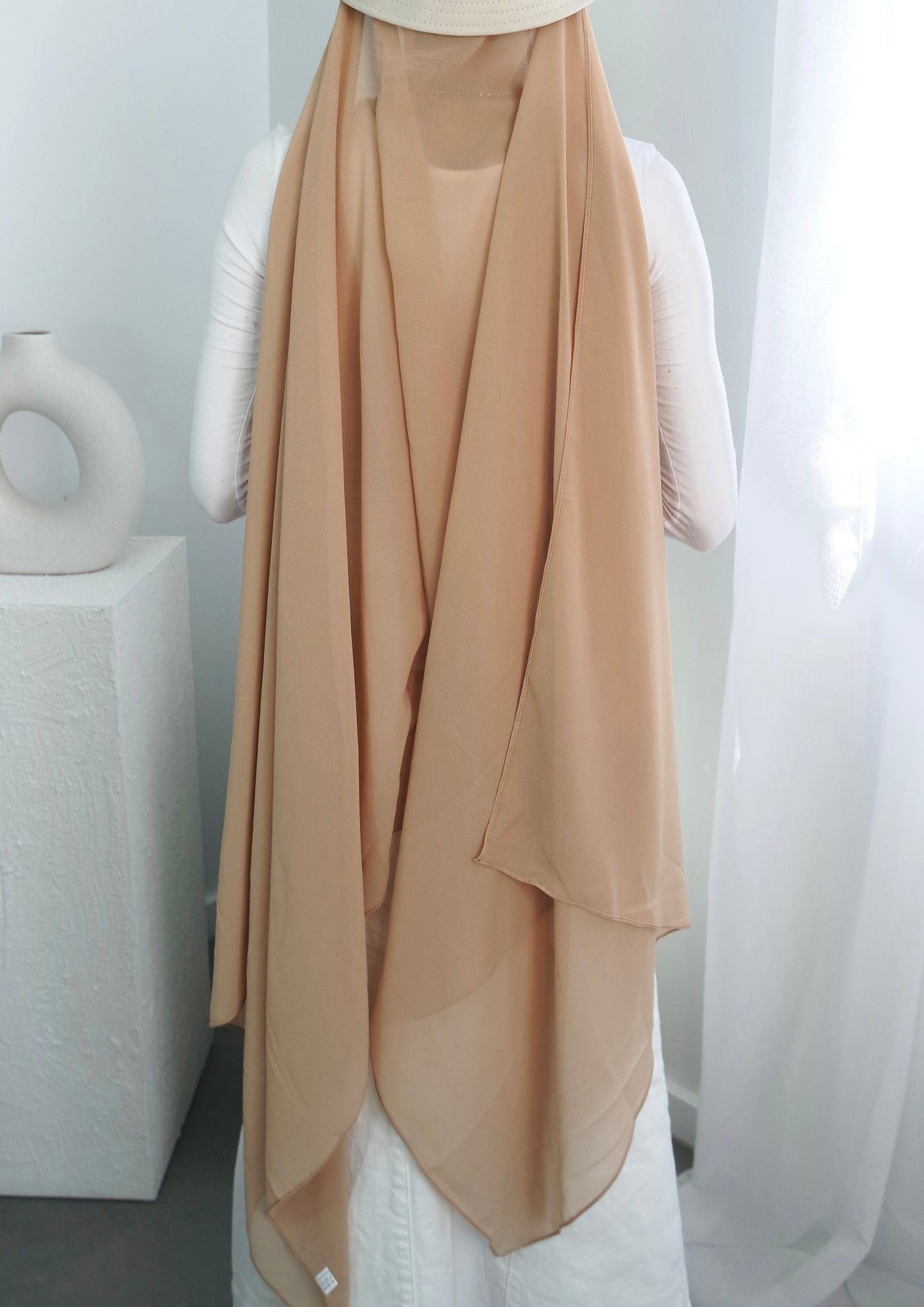 Bucket Hat With Chiffon Hijab