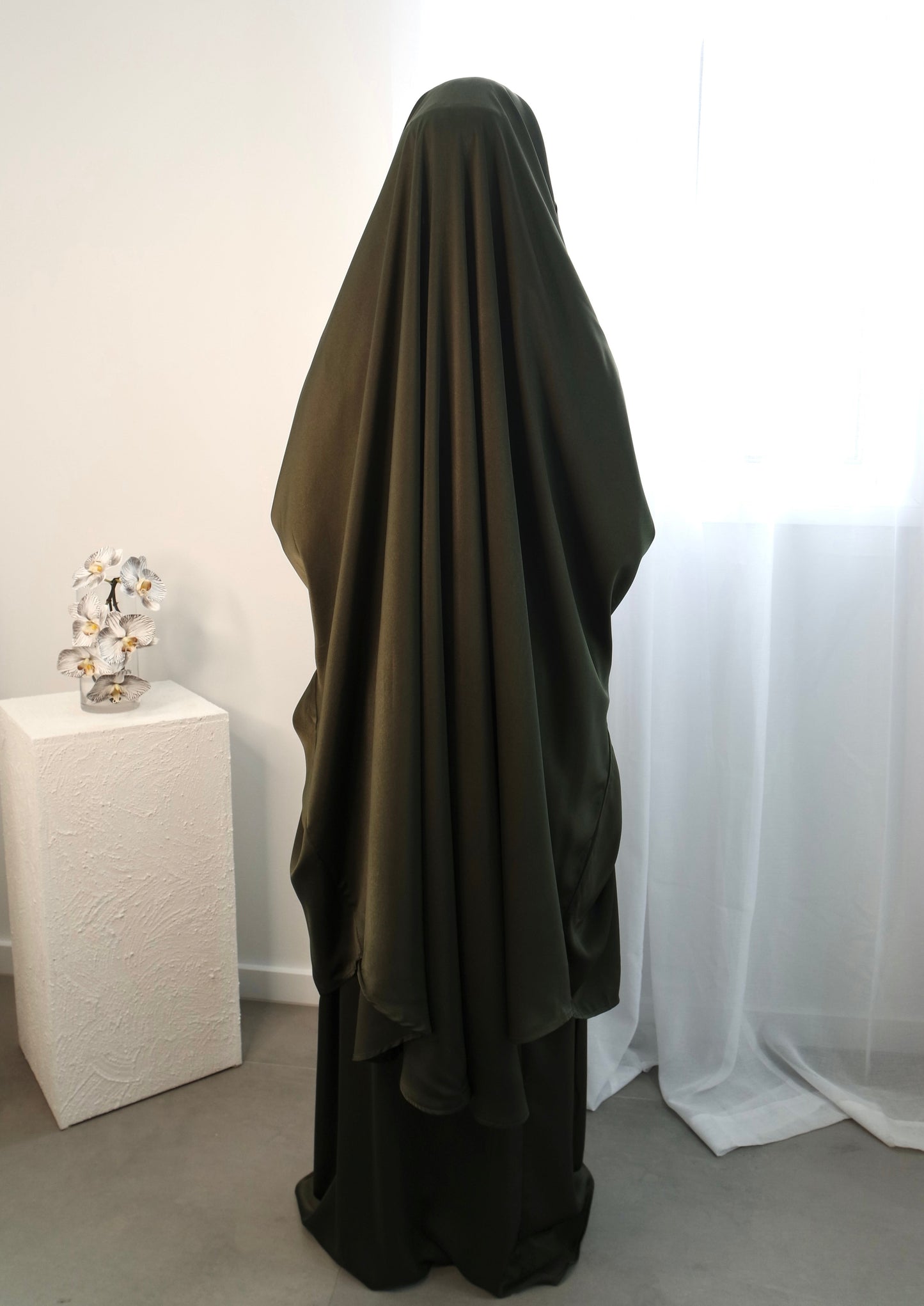 Satin 2-Piece Khimar Set