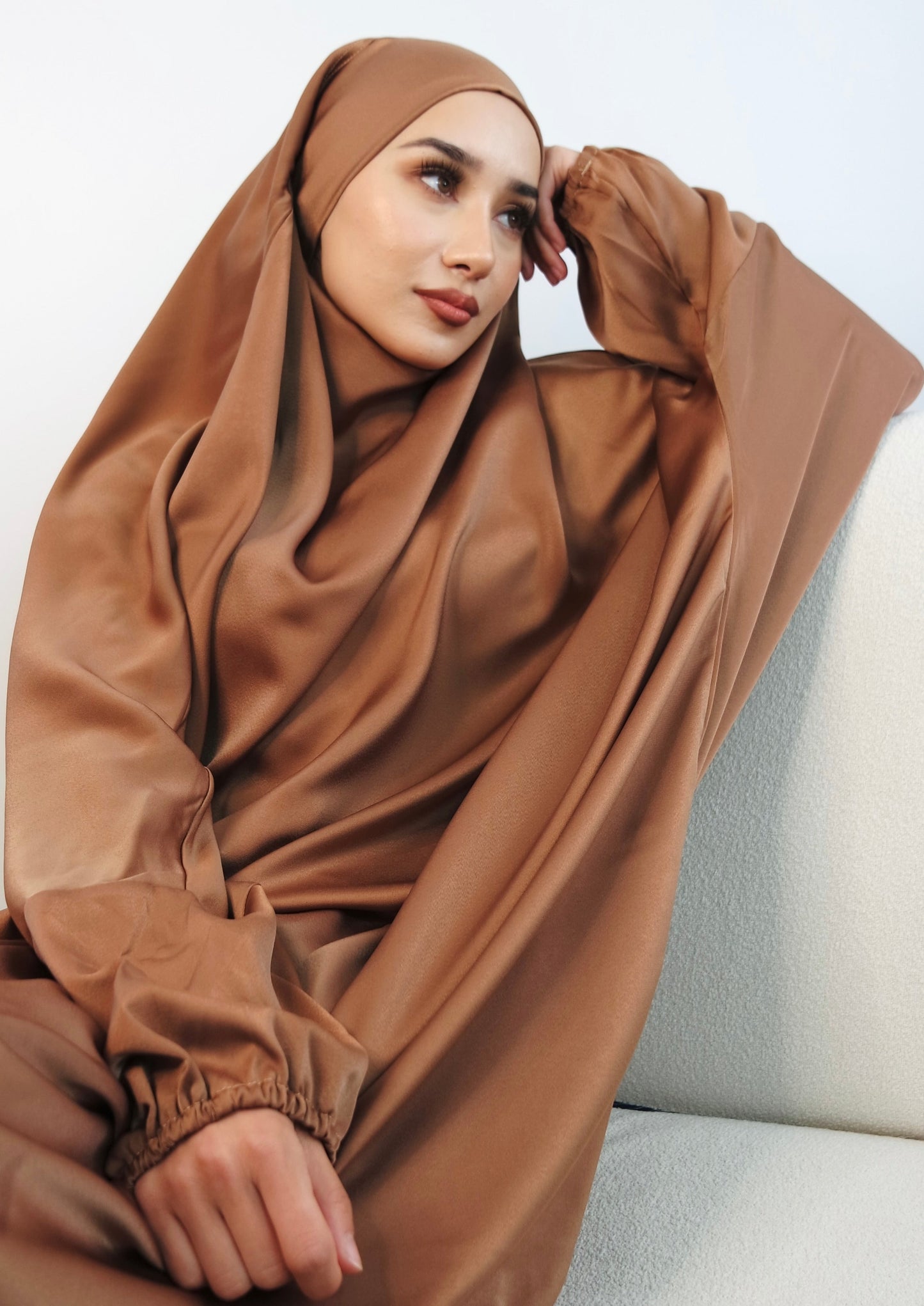 Satin 2-Piece Khimar Set